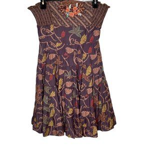 Free People Women's Size 6 Strapless Floral Mini Dress
